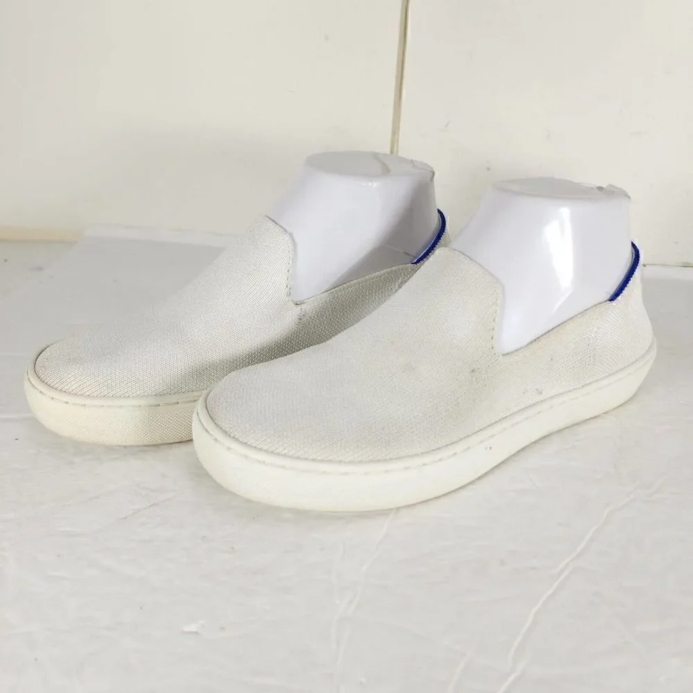 ROTHY'S Women's The Original Slip On US6 Knit White Flat Comfort Sneaker Shoes